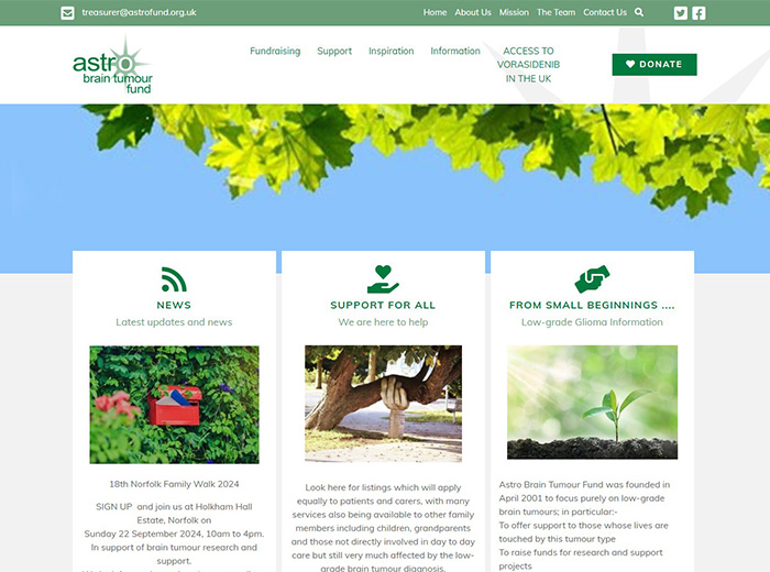 Astro brain tumour fund Homepage